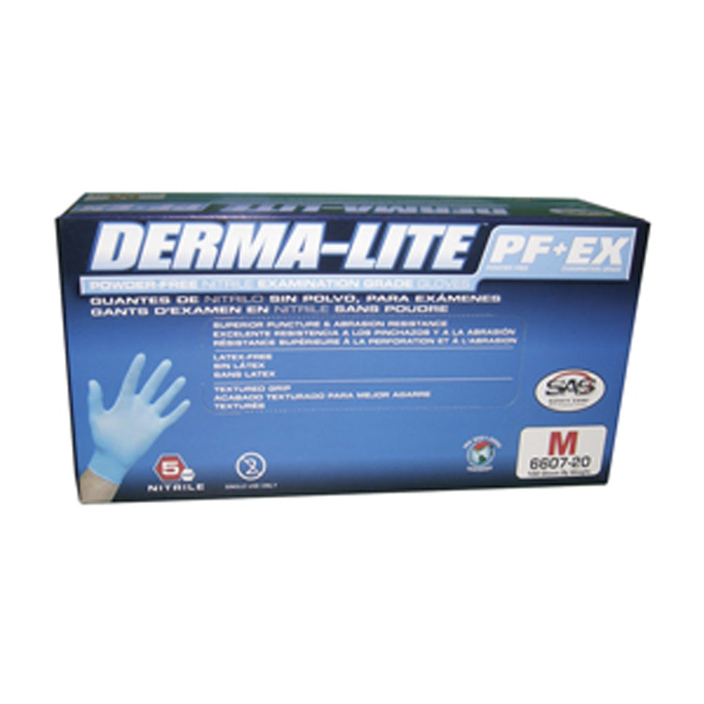 SAS Safety 6609-20 DERMA-LITE Powder Free Nitrile Gloves X-Large