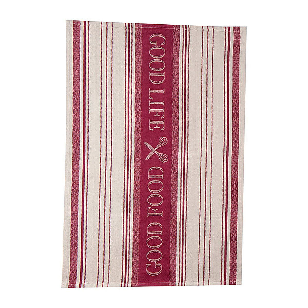 Kay Dee R3248 Cooks Kitchen Marsala Cotton Embroidered Tea Towel 1/Pack