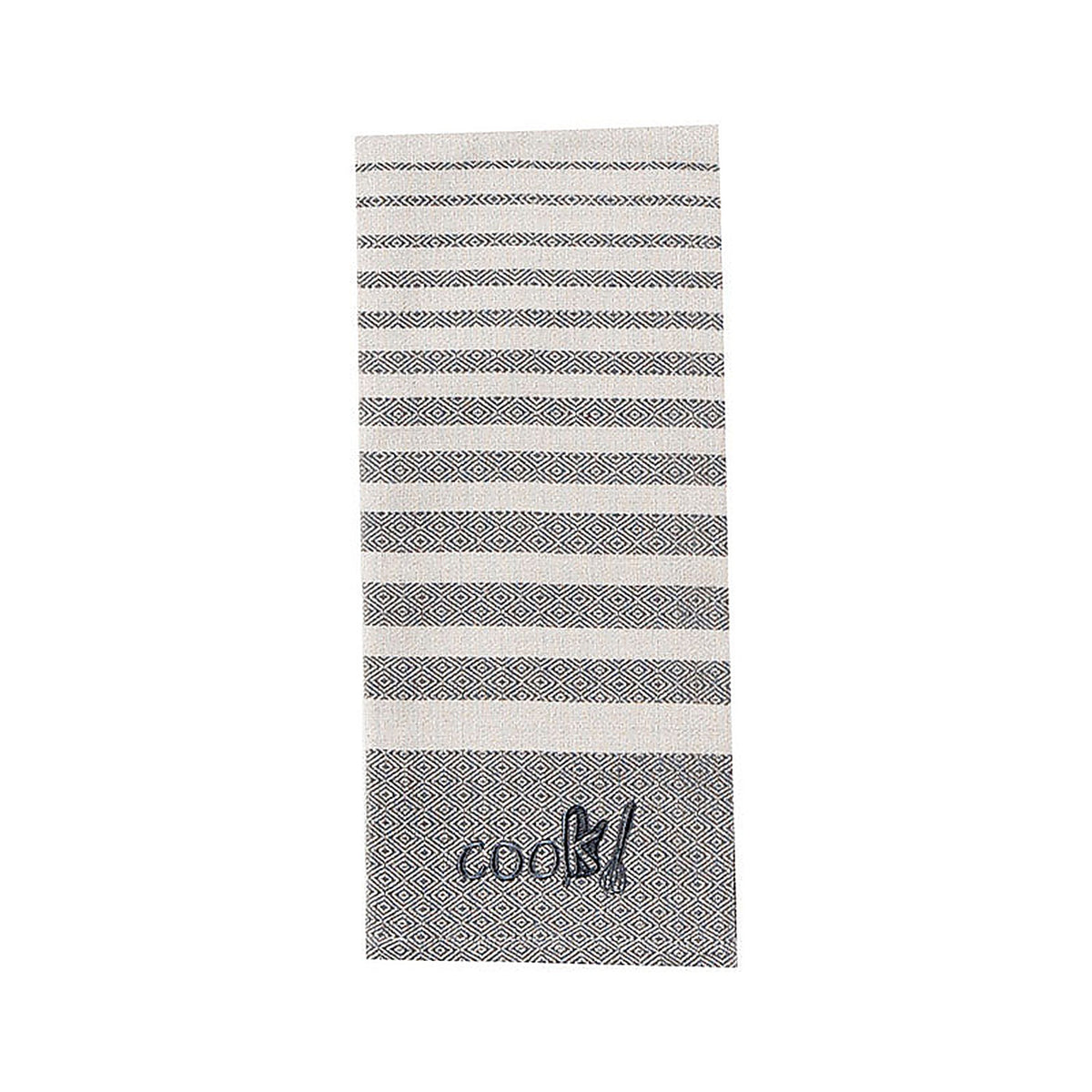 Kay Dee R3236 Cooks Kitchen Graphite Cotton Embroidered Tea Towel 1/Pack