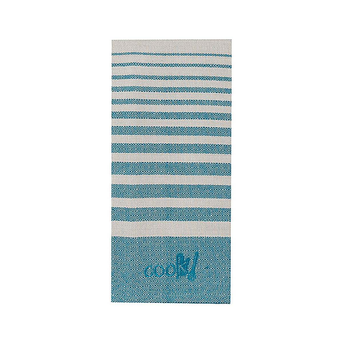 Kay Dee R3216 Cooks Kitchen Teal Cotton Cook Woven Tea Towel 1/Pack