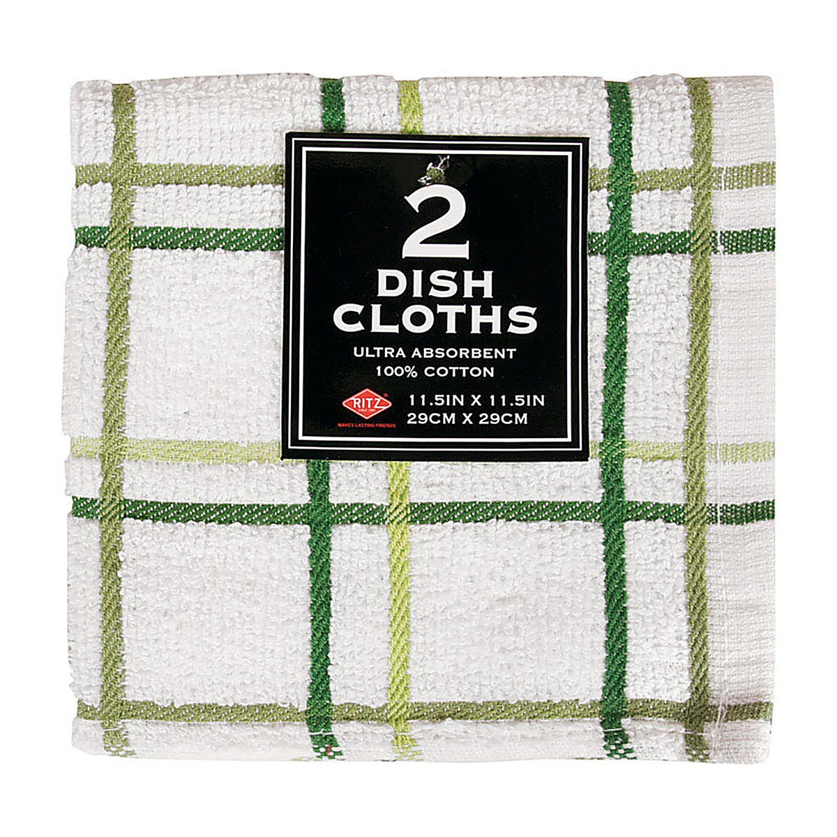 Ritz 27230 Cactus Cotton Check Dish Cloth 2/Pack