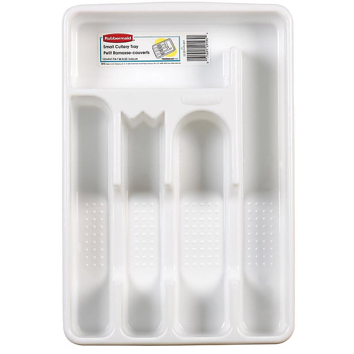 Rubbermaid FG2919RDWHT 1.75 in. H X 9 in. W X 13.5 in. D Plastic Cutlery Tray