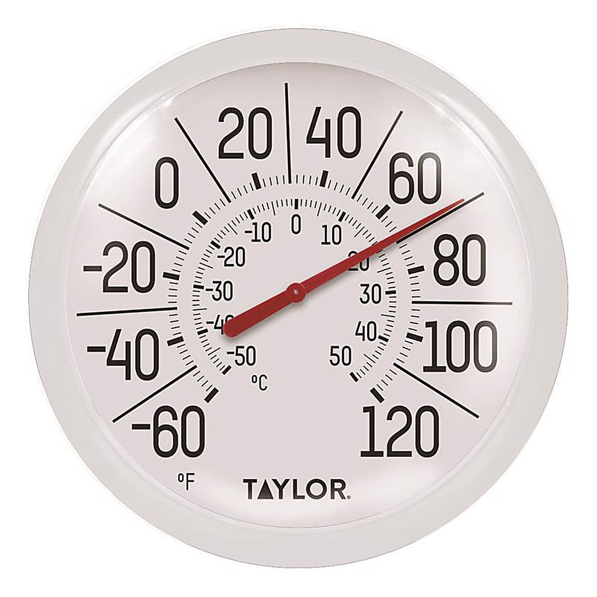 Taylor 5650 Dial Thermometer Plastic White