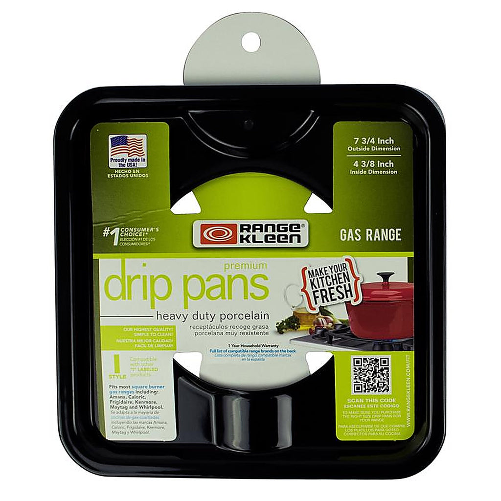 Range Kleen - P400 - Porcelain Drip Pan 7-3/4 In. W X 7-3/4 In. L