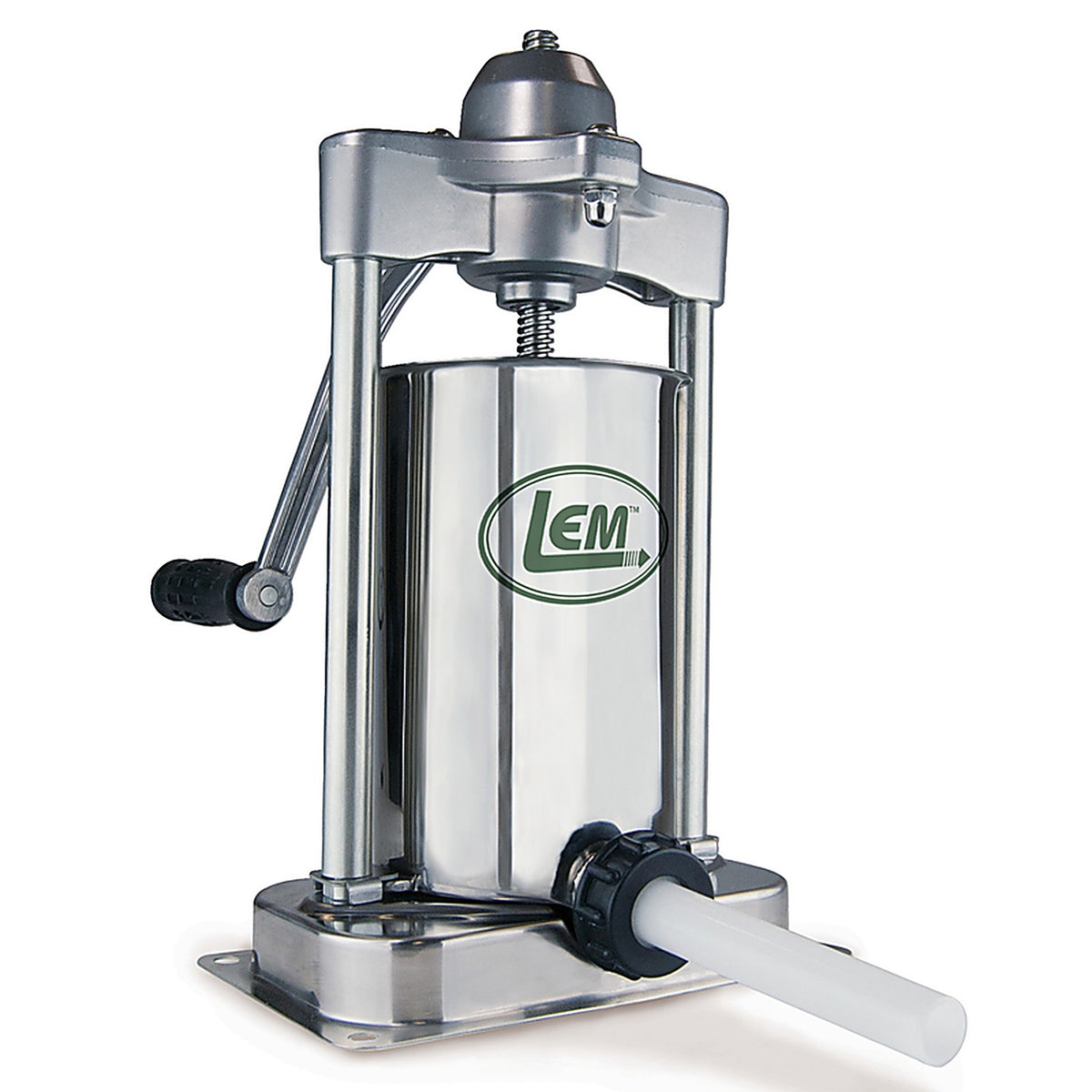 LEM 1606 Mighty Bite Brushed Nickel Silver 1 speed 5 lb. Sausage Stuffer