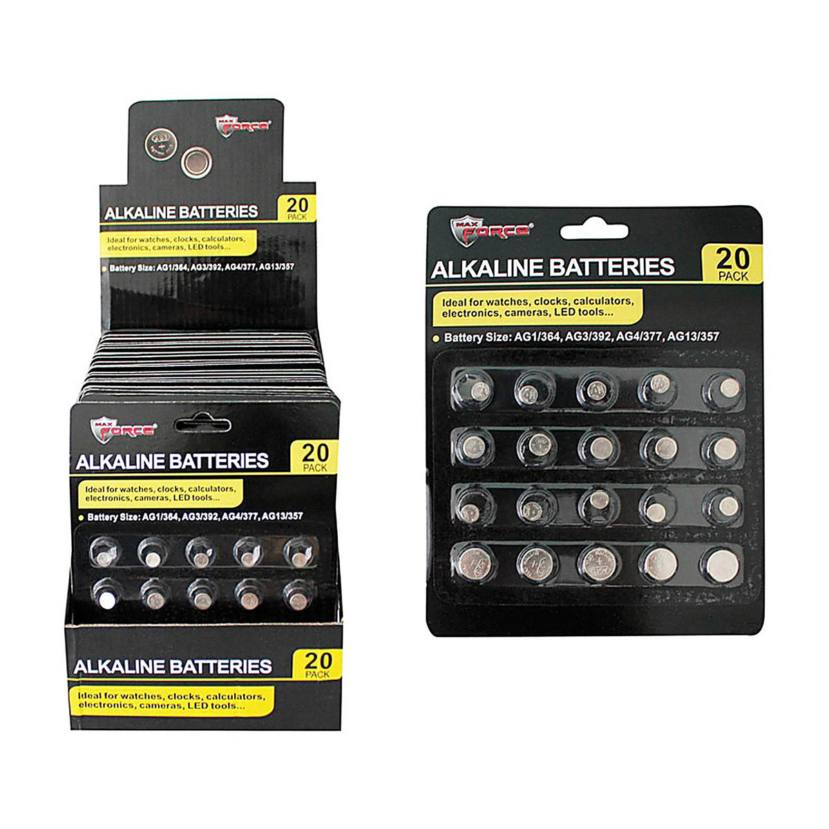 Diamond Visions 22-2220641 MAX Force Alkaline Assorted 3 volt Button Cell Battery 20/Pack