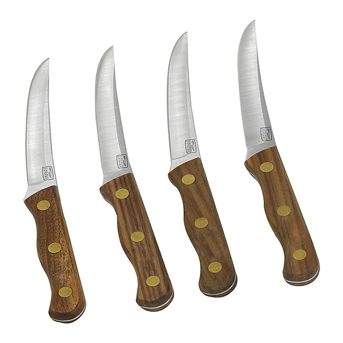 Chicago Cutlery B144 Walnut Tradition Stainless Steel Steak Knife Set 4/pc.