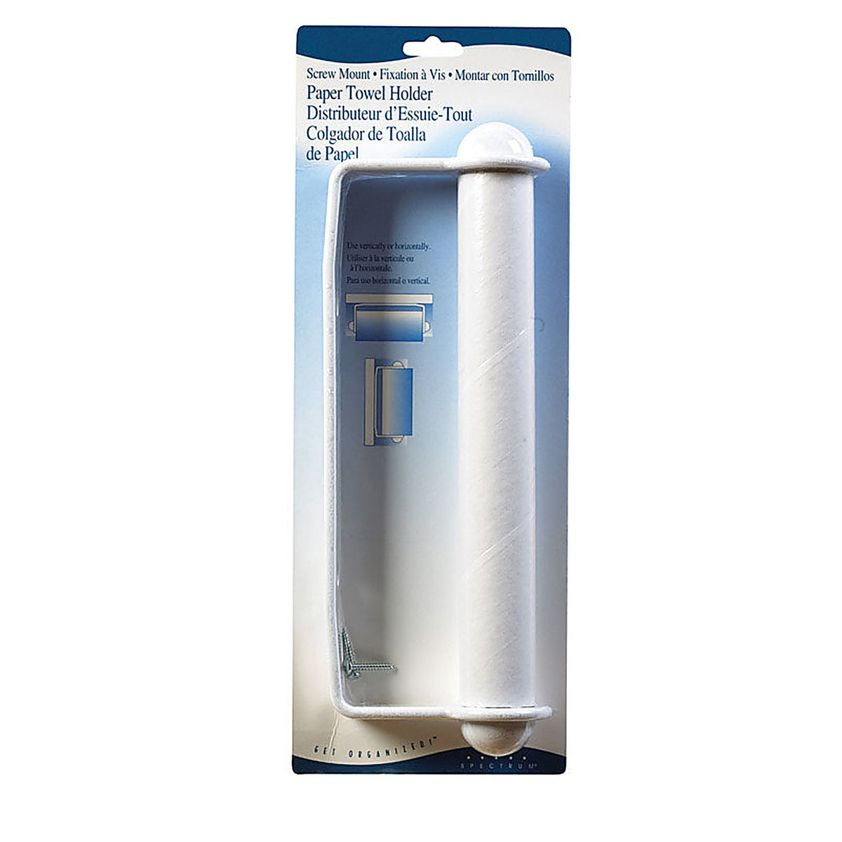 Spectrum 40200 Plastic Wall Mount Paper Towel Holder 4.8 in. H x 2.3 in. W x 13.5 in. L