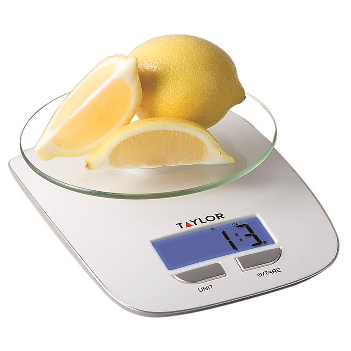 Taylor 384521 Silver/White Digital Kitchen Scale 11 lb.