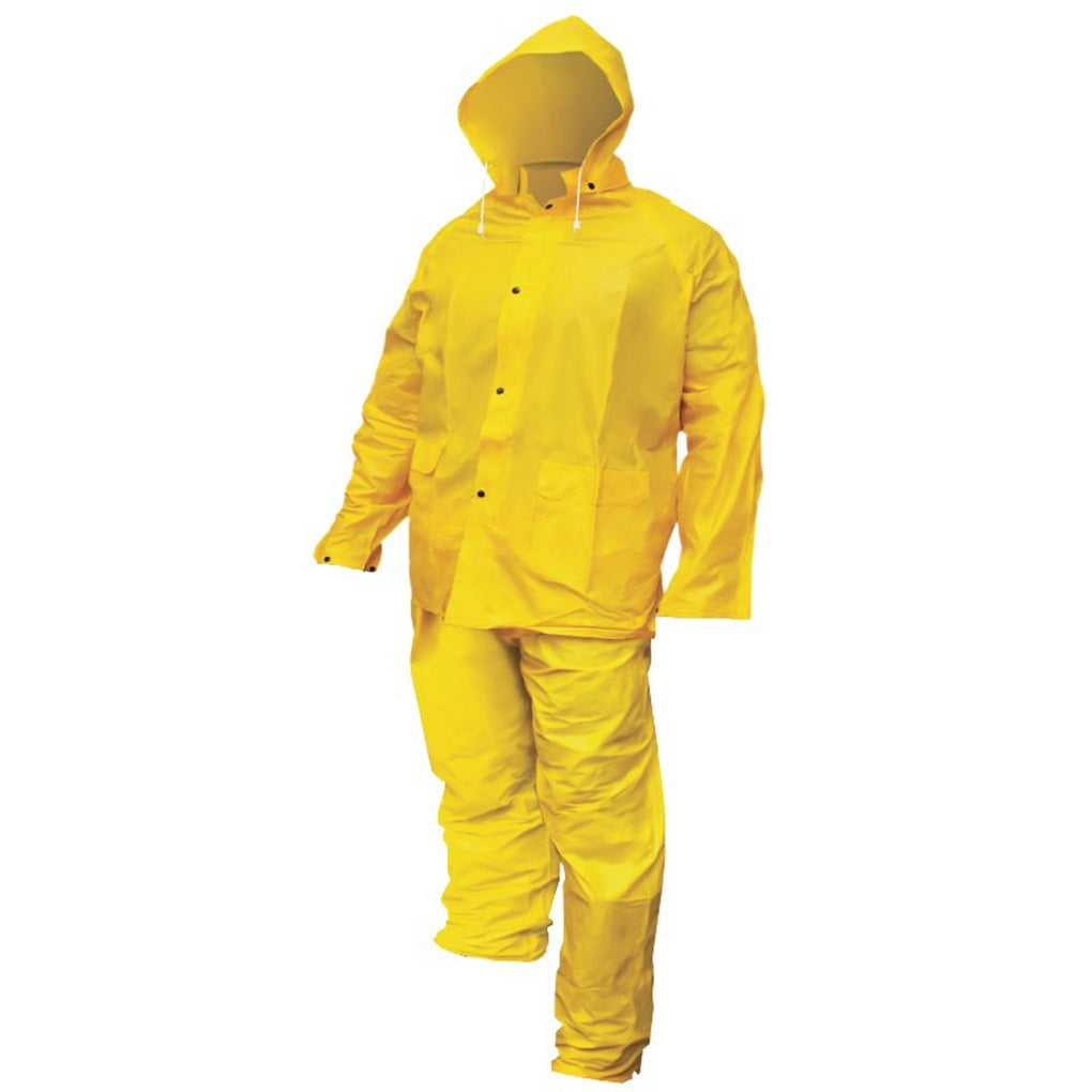 SAS Safety 6813-01 Heavy-Duty PVC/Poly Rain Suit Large