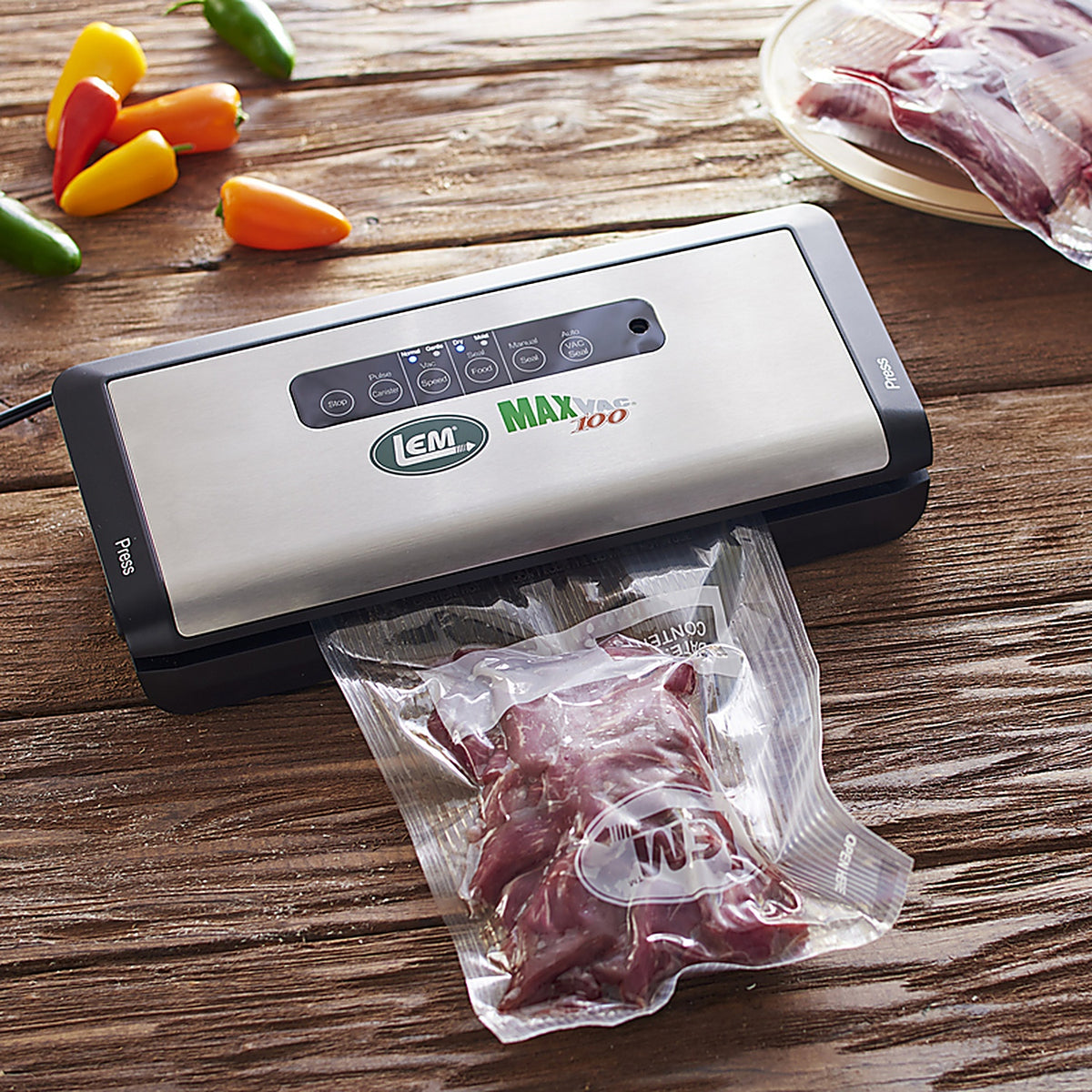 LEM 1379 MaxVac Black/Silver Vacuum Food Sealer