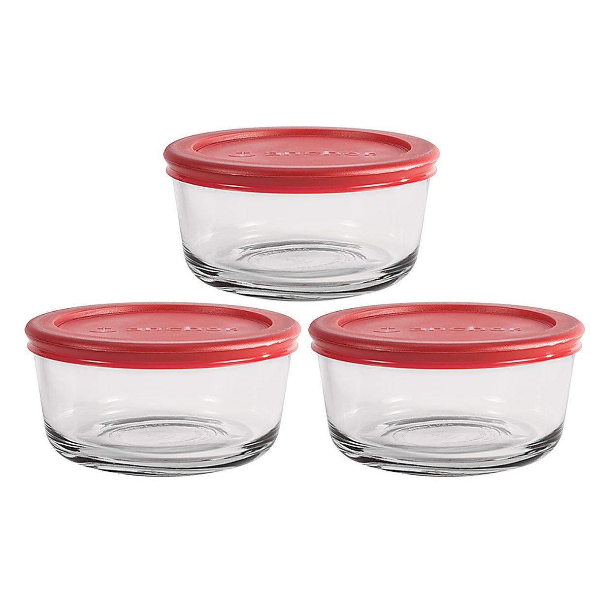 Anchor Hocking - 91554L24 - 2 Cups Clear Food Storage Container Set 3 Pack