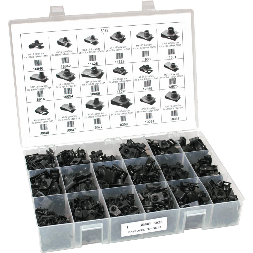Auveco 6923 Extruded U-Nuts Assortment