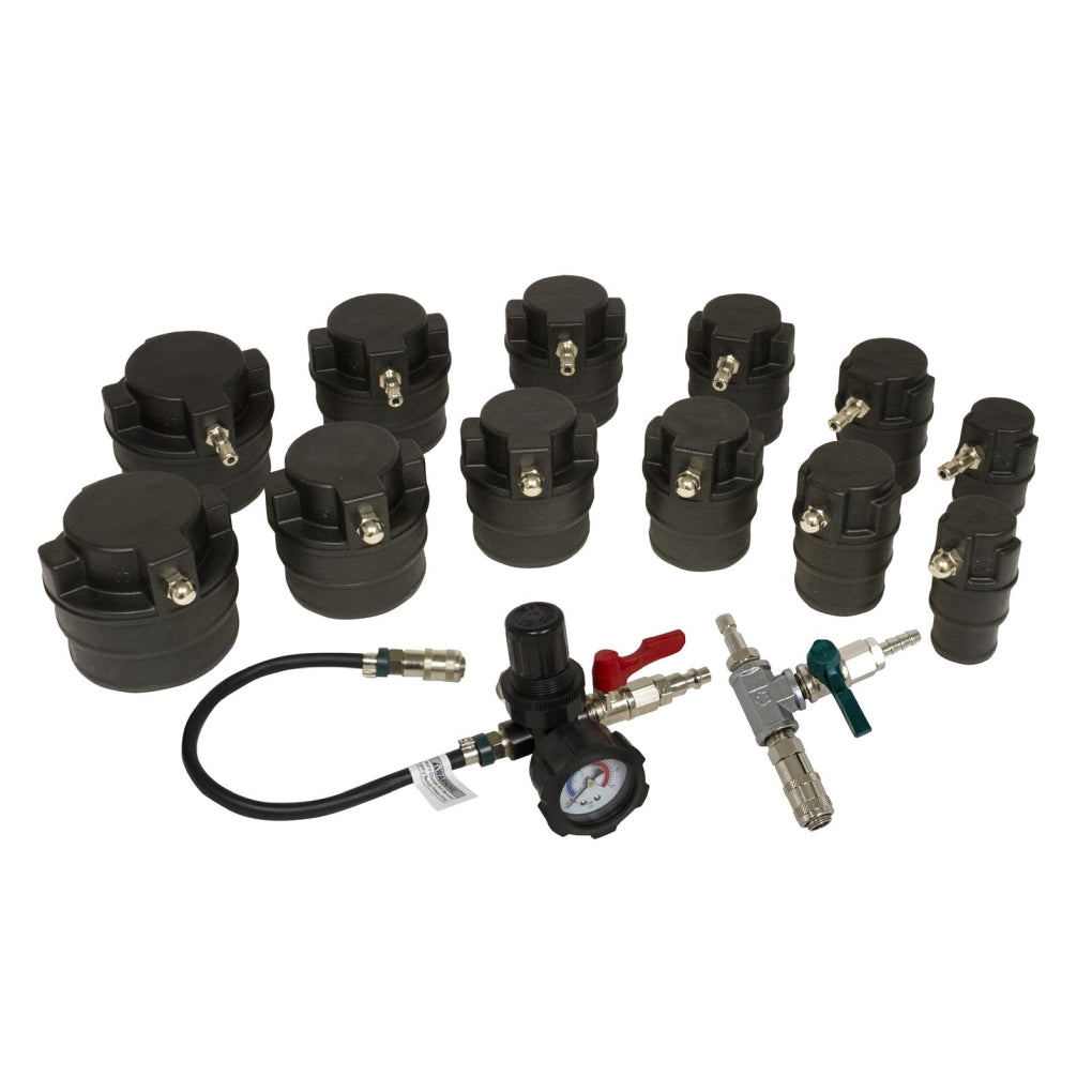 Lisle 69910 14 Pc. Turbo Air System Test Kit with Smoke Adapter