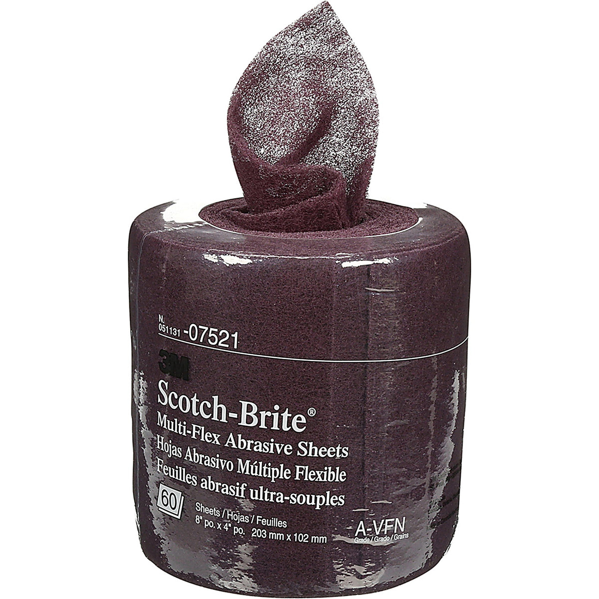 3M - 7000120922 - Scotch-BriteÂ™ Multi-Flex Sheet Roll, Mx-Sr, 07521, A/O Very Fine, 8 in X 20 ft