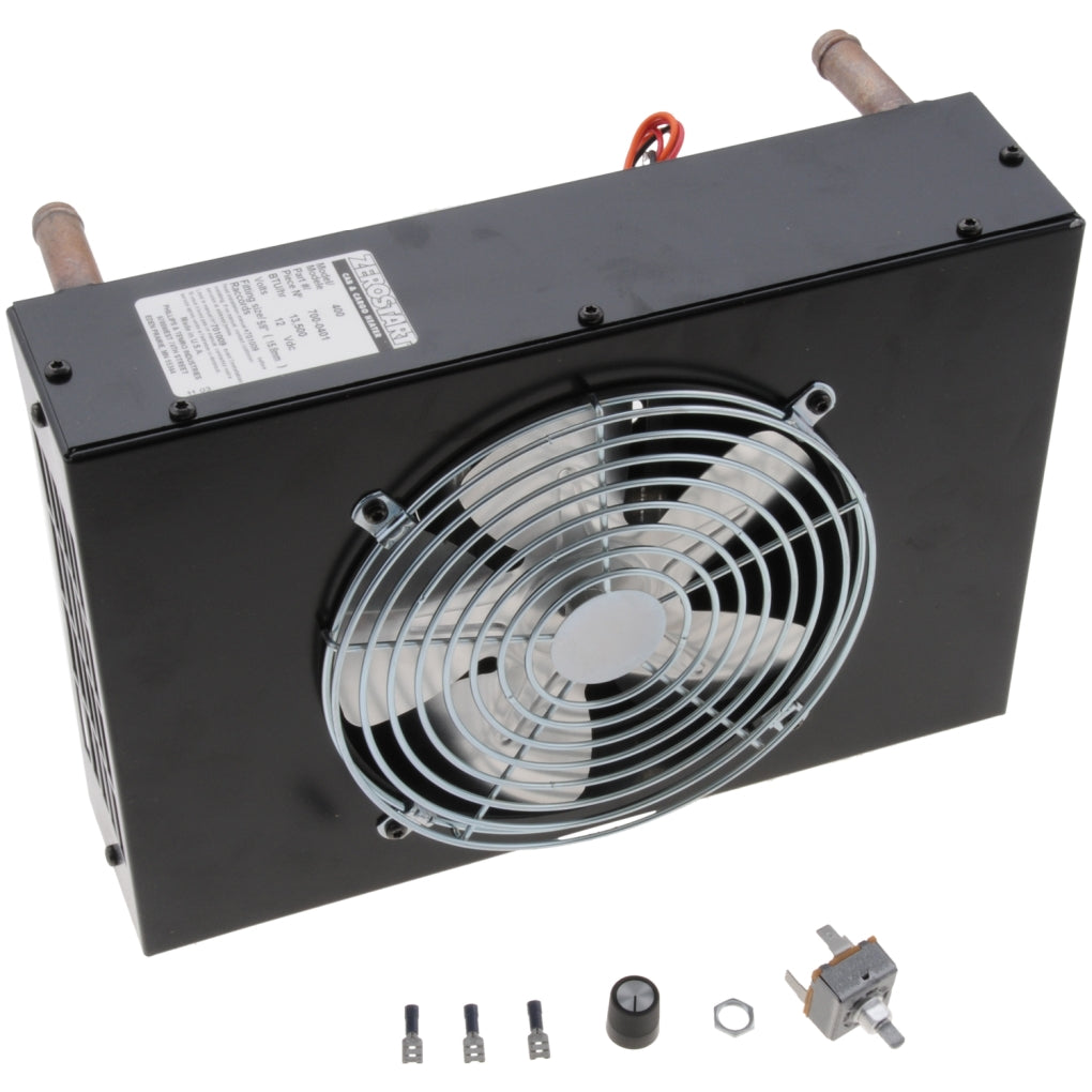 ZeroStart 7000403 Model 400, Cab & Cargo Heater, 24V, 13, 500 BTU, 5/8in. Hose, Bottom Connections