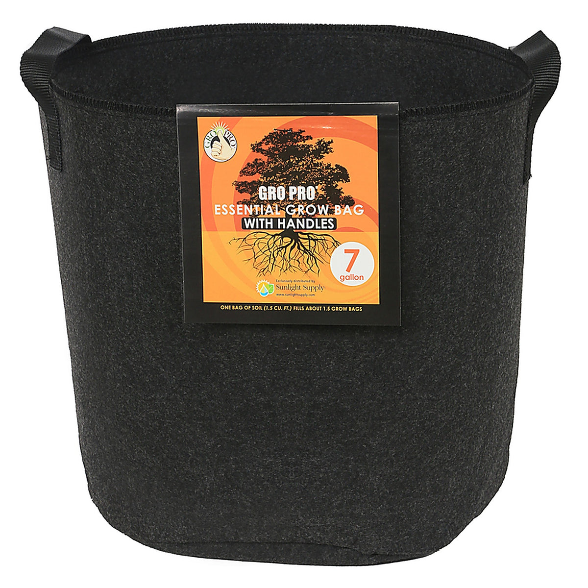 Gro Pro - HGC725327 - 12 In. H X 14 In. W X 14 In. D X 14 In. D Fabric Grow Bag Planter Black