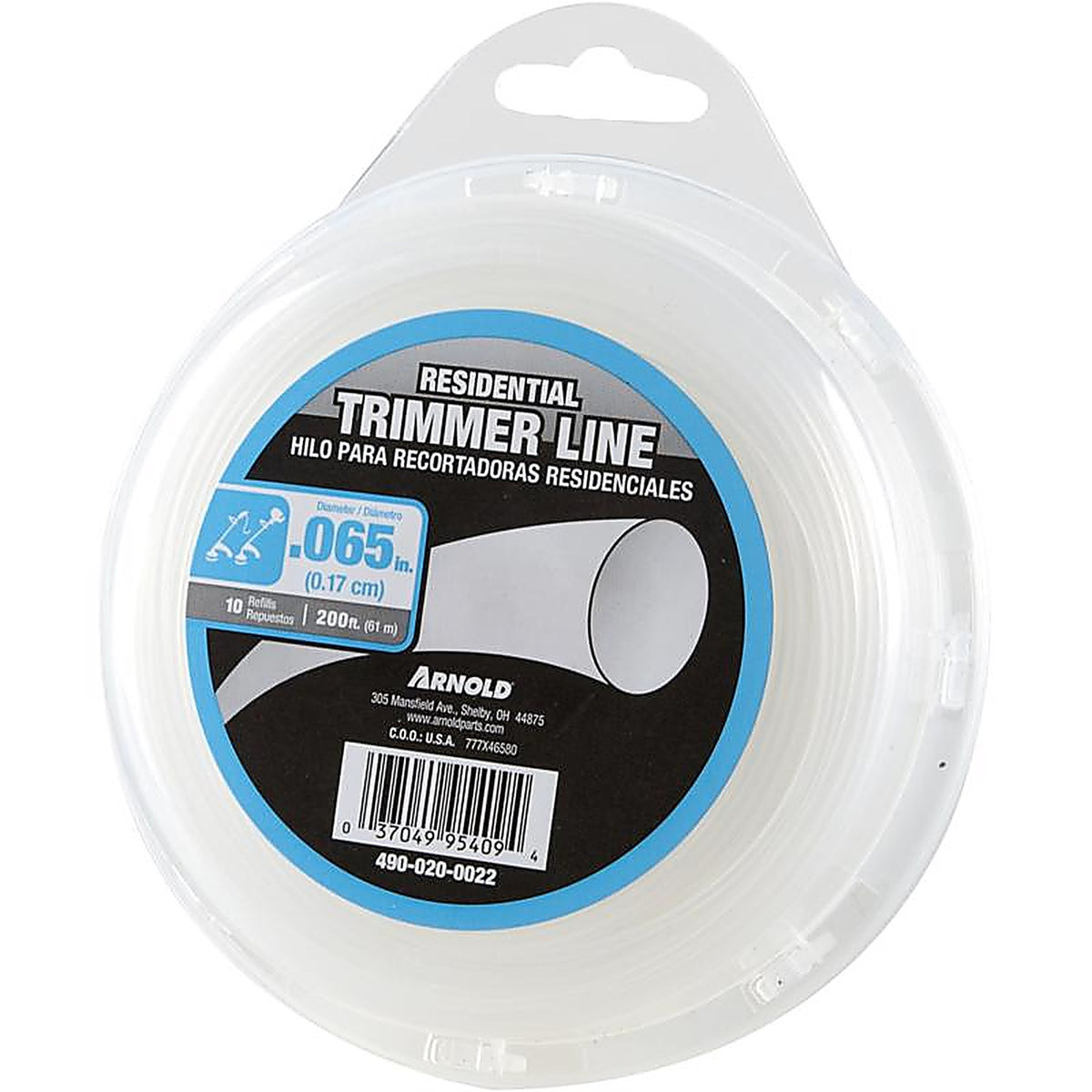 Arnold 490-020-0022 Residential Grade 0.065 in. D X 200 ft. L Trimmer Line