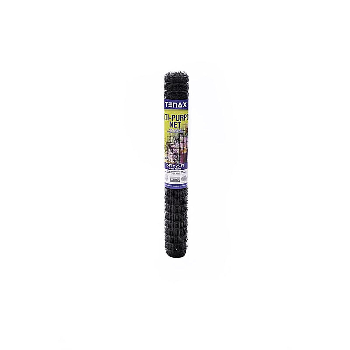 Tenax 60039989 2 ft. H x 25 ft. L Polypropylene Multi-Purpose Netting Black