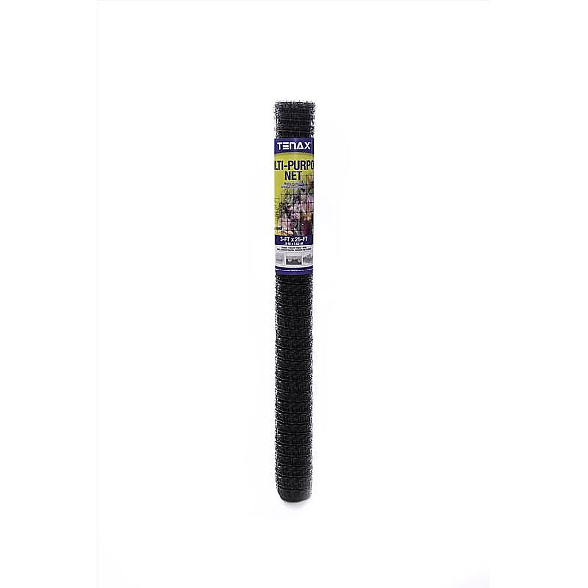 Tenax 60043989 3 ft. H x 25 ft. L Polypropylene Multi-Purpose Netting Black