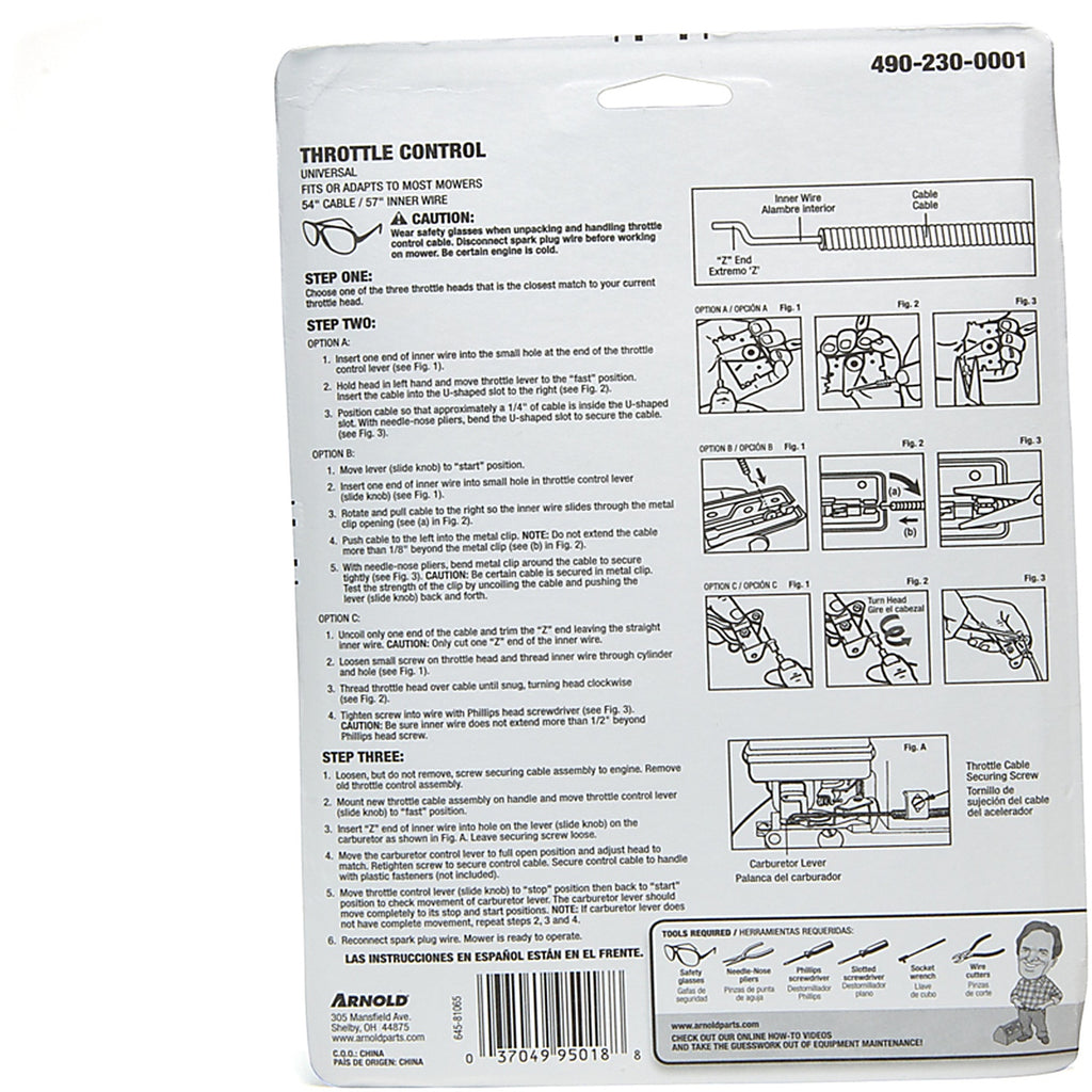 Arnold 490-230-0001 Throttle Control 1 pk