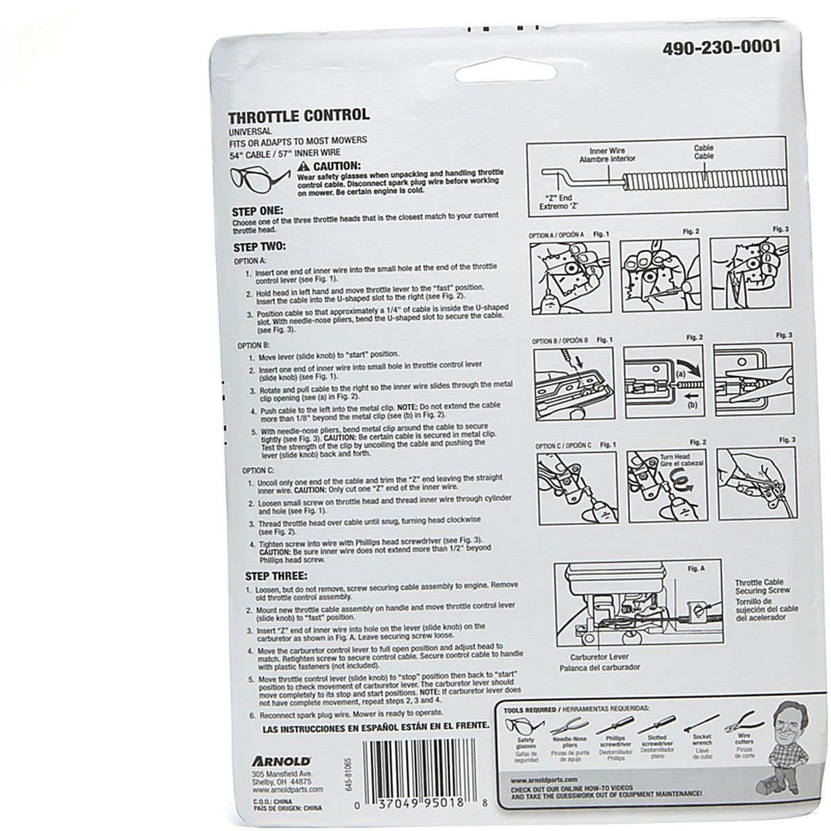 Arnold 490-230-0001 Throttle Control 1 pk