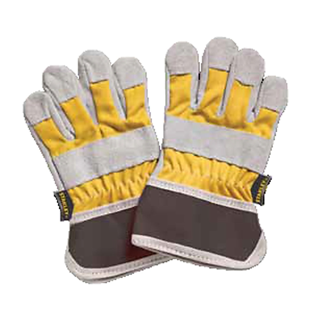 Stanley Jr. - T014-SY - Jr. Unisex Indoor/Outdoor Kids Work Gloves Gray/Yellow One Size Fits Most 1 Pair