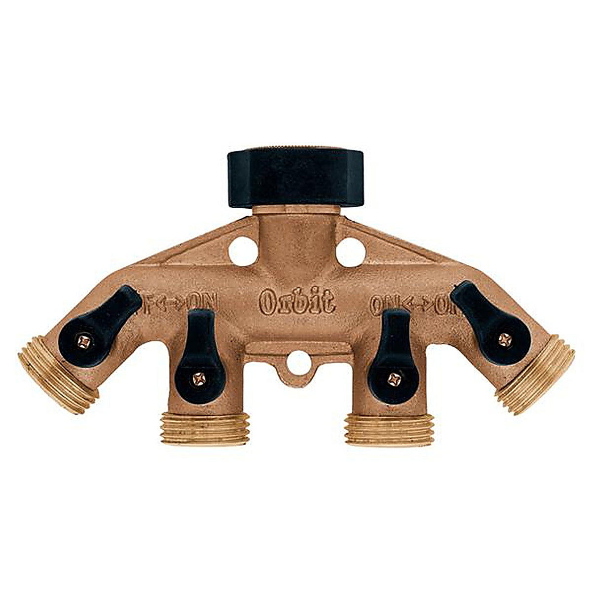 Orbit - 62010N - 3/4 In. Brass Threaded Male Garden Hose Manifold