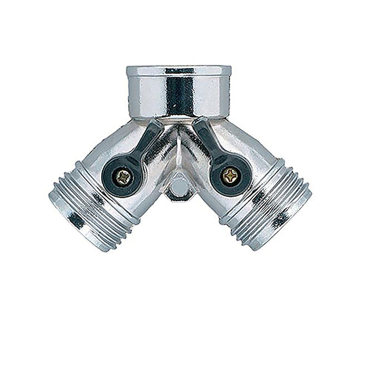 Orbit - 58061N - Zinc Threaded 2 Male/1 Female Y-Hose Connector with Shut Offs