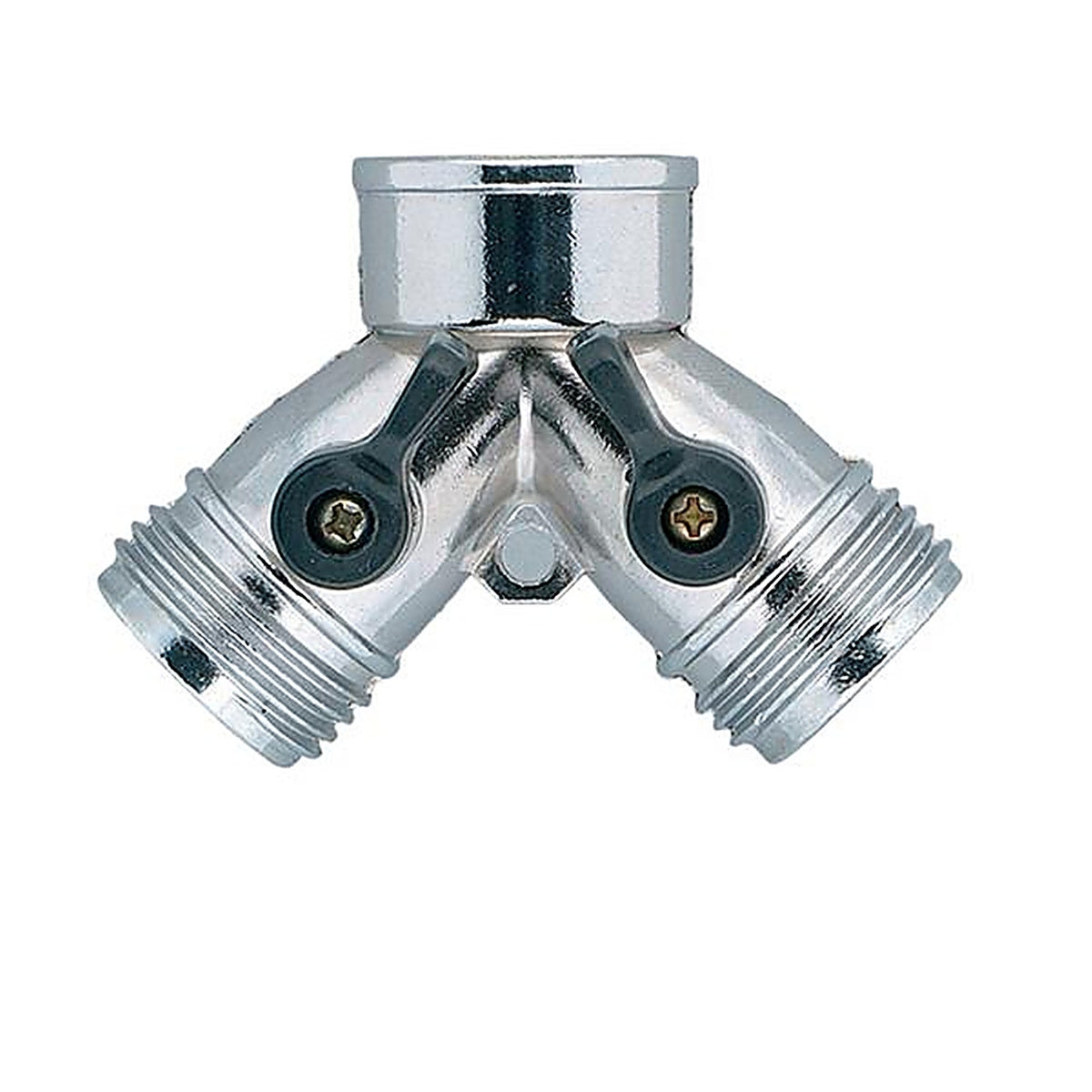 Orbit - 58061N - Zinc Threaded 2 Male/1 Female Y-Hose Connector with Shut Offs