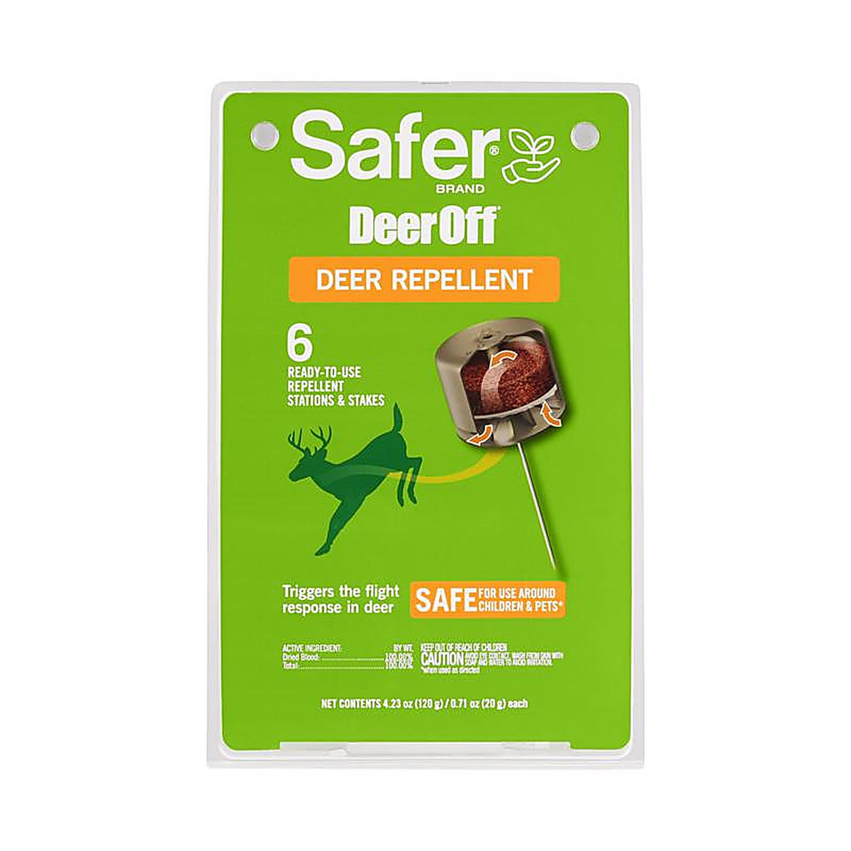 Safer - 5962 - Brand Deer Off Repellent Station Stake for Deer 6 Pack