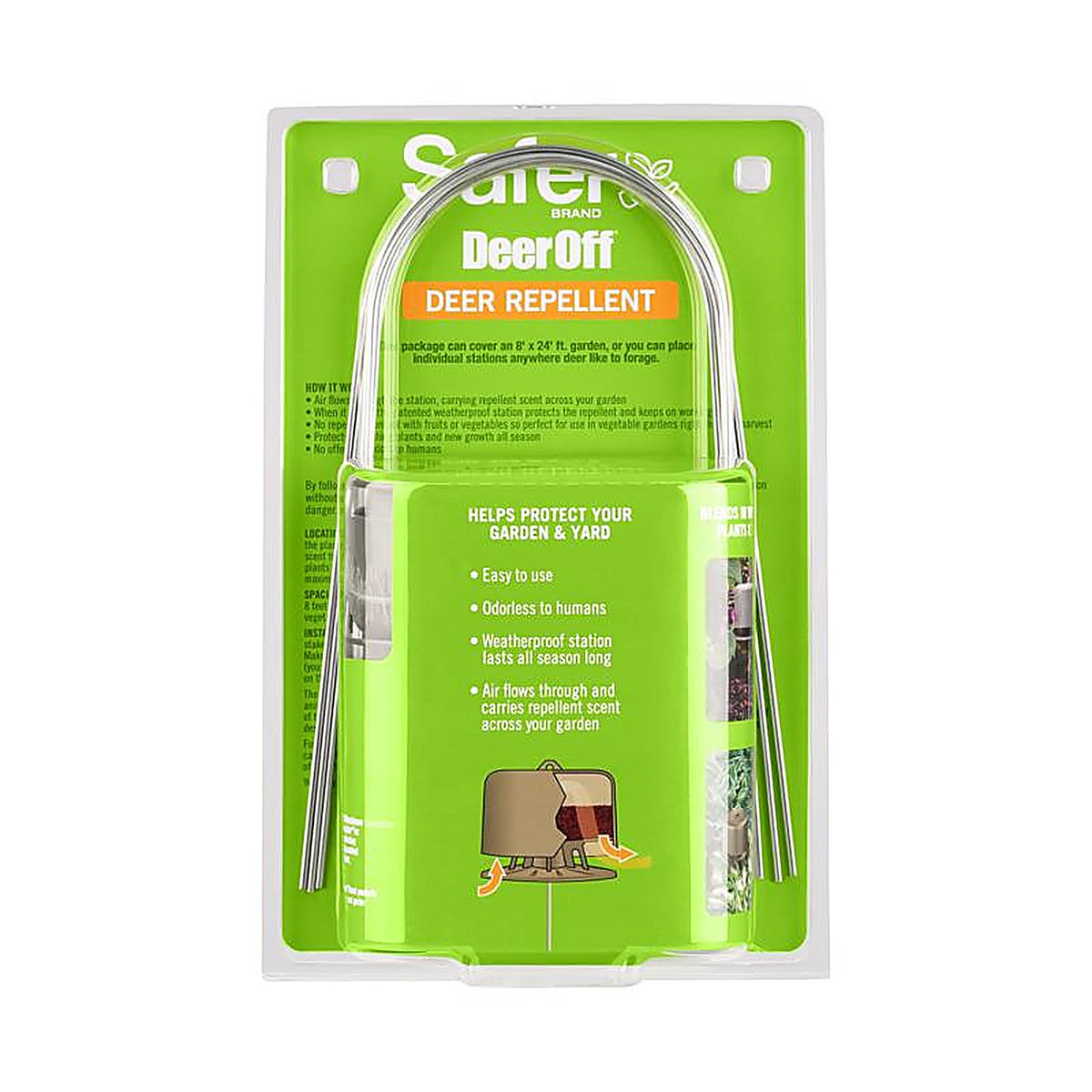 Safer - 5962 - Brand Deer Off Repellent Station Stake for Deer 6 Pack