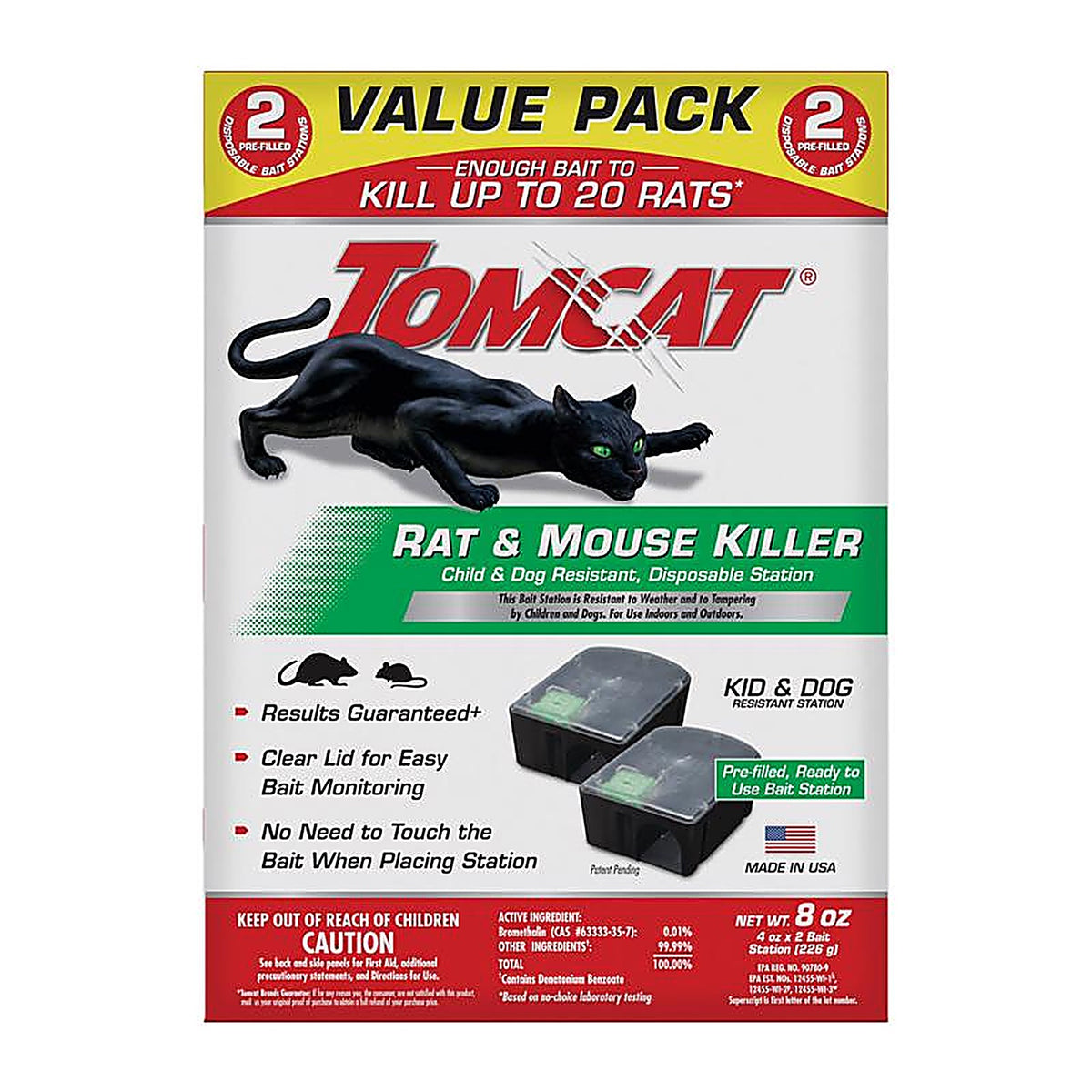 Tomcat 4388404 Bait Station Blocks For Mice and Rats 2 pk