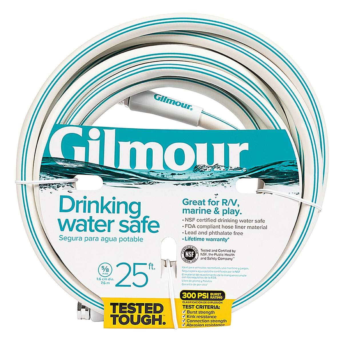 Gilmour 894251-1003 5/8 in. D X 25 ft. L RV/Marine Hose White