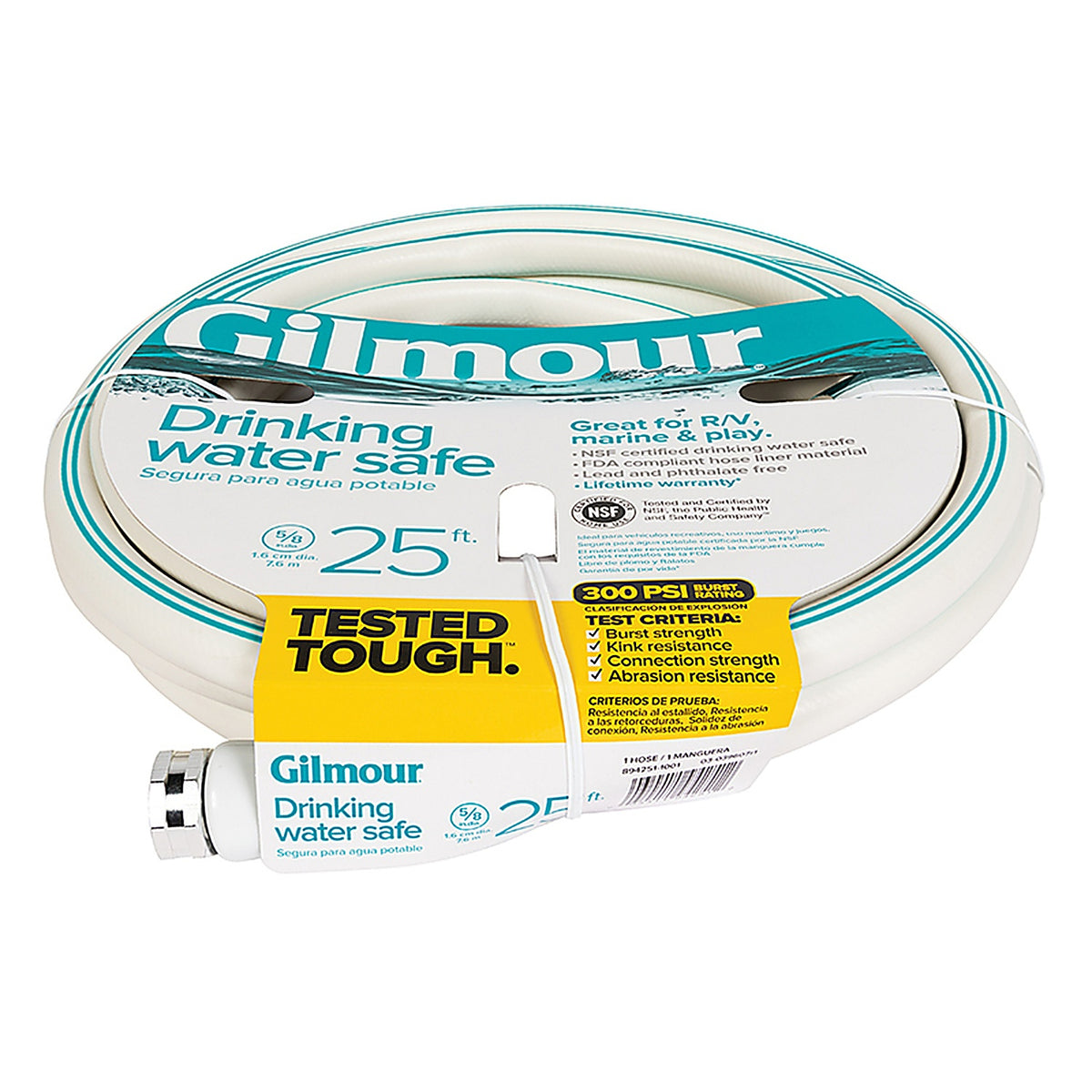 Gilmour 894251-1003 5/8 in. D X 25 ft. L RV/Marine Hose White