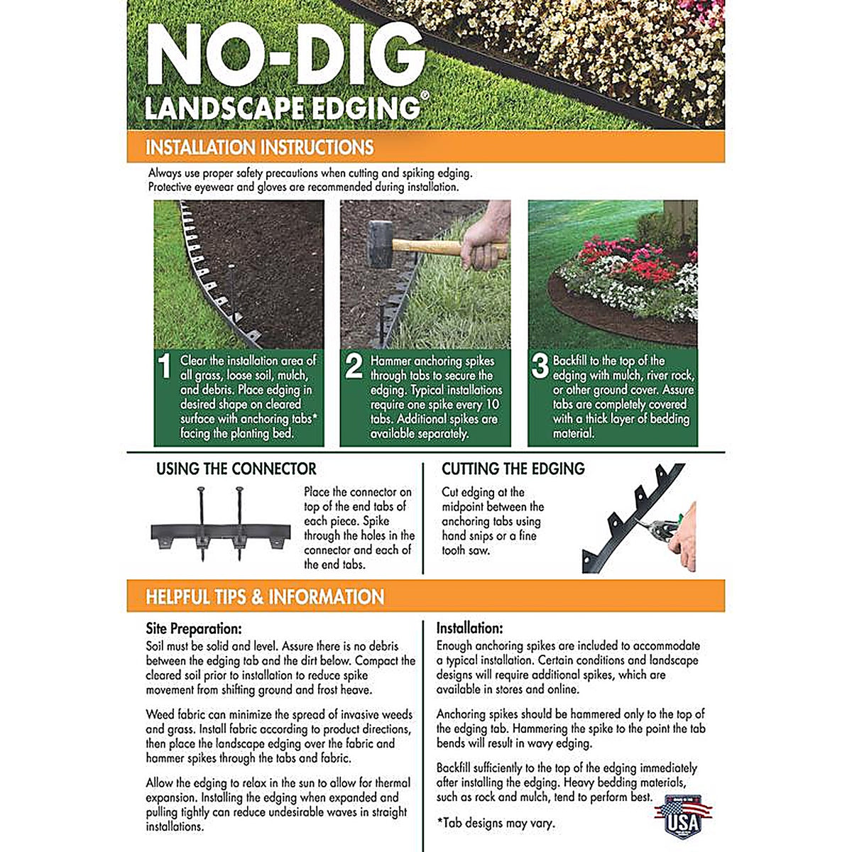 Easy Track 3000-20-6 EasyFlex 20 ft. L Plastic Black Landscape Edging Kit