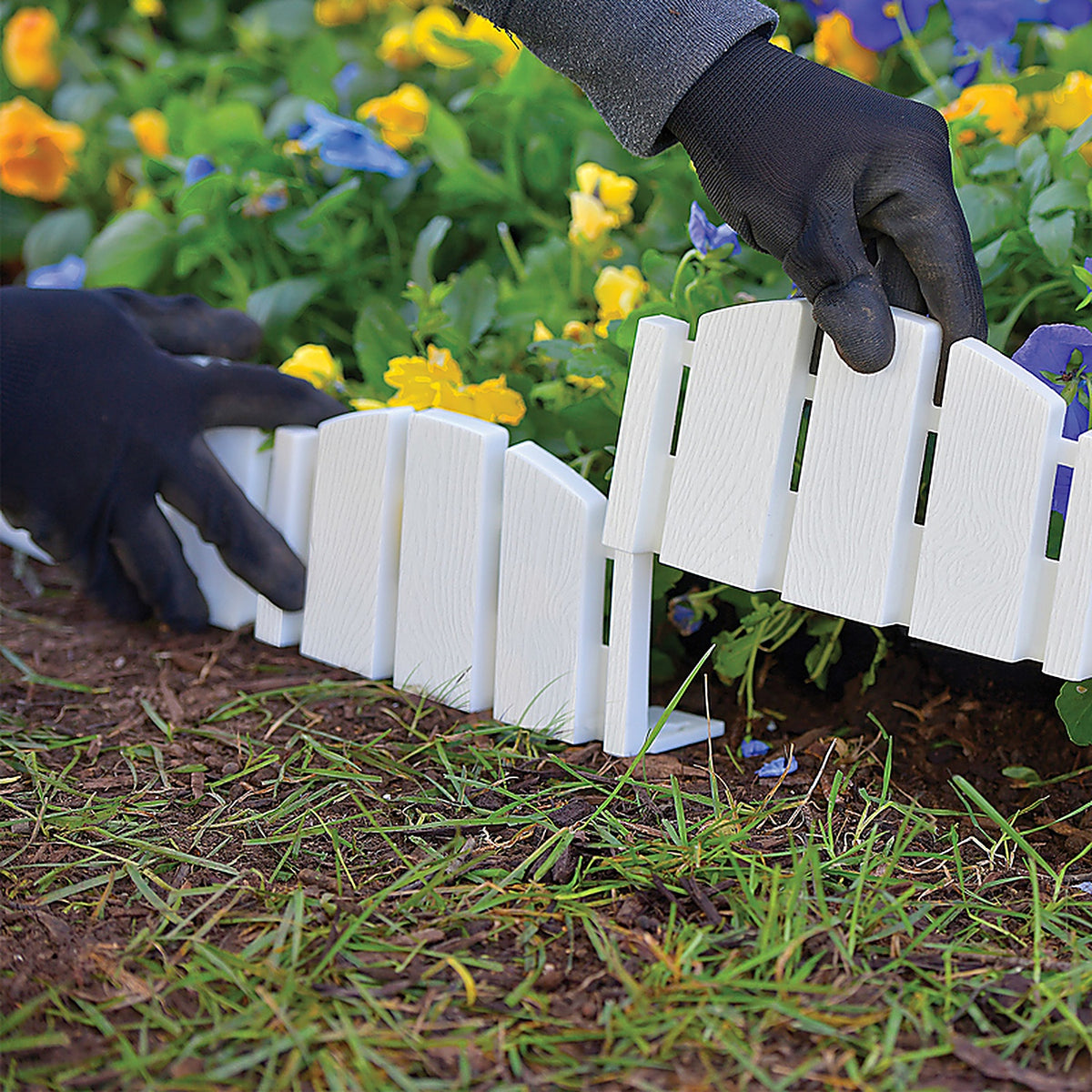 Easy Track 3600WT-10-6 EasyFlex 10 ft. L Plastic White Landscape Edging Kit