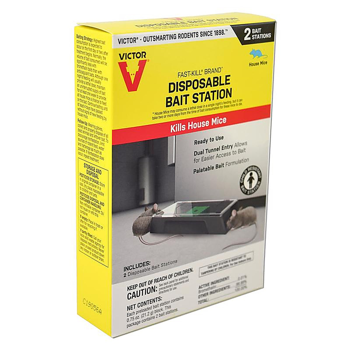 VICTOR M914 Victor Fast-Kill Brand Toxic Bait Station Blocks For Mice 0.75 oz 2 pk