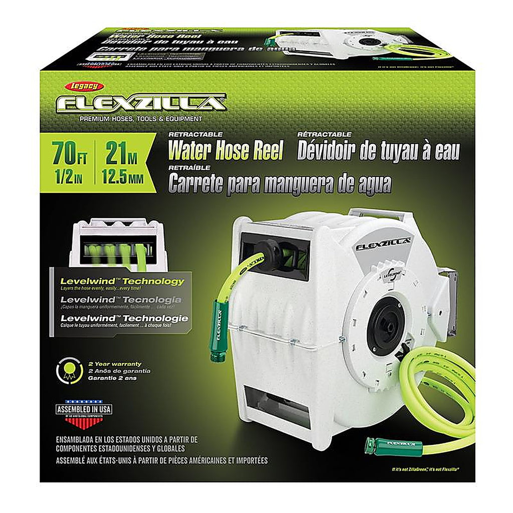 Legacy L8340FZ Flexzilla 1/2 in. D X 70 ft. L Premium Grade Hose and Reel Green