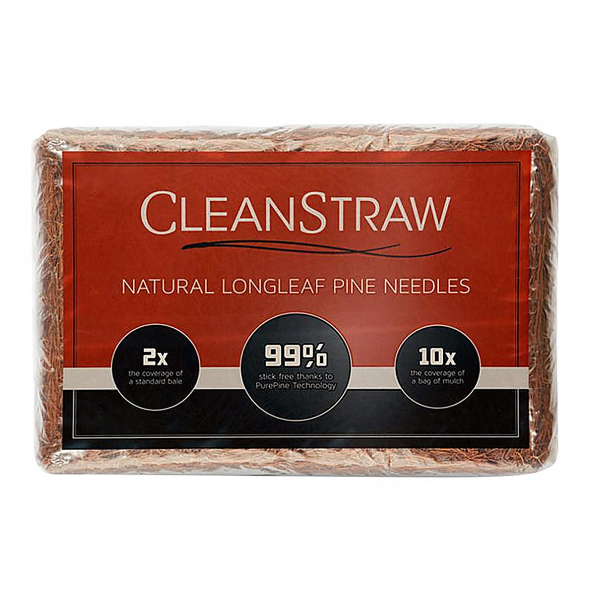 Cleanstraw - 1 - Natural Pine Needles Mulch 2.3 CU Ft