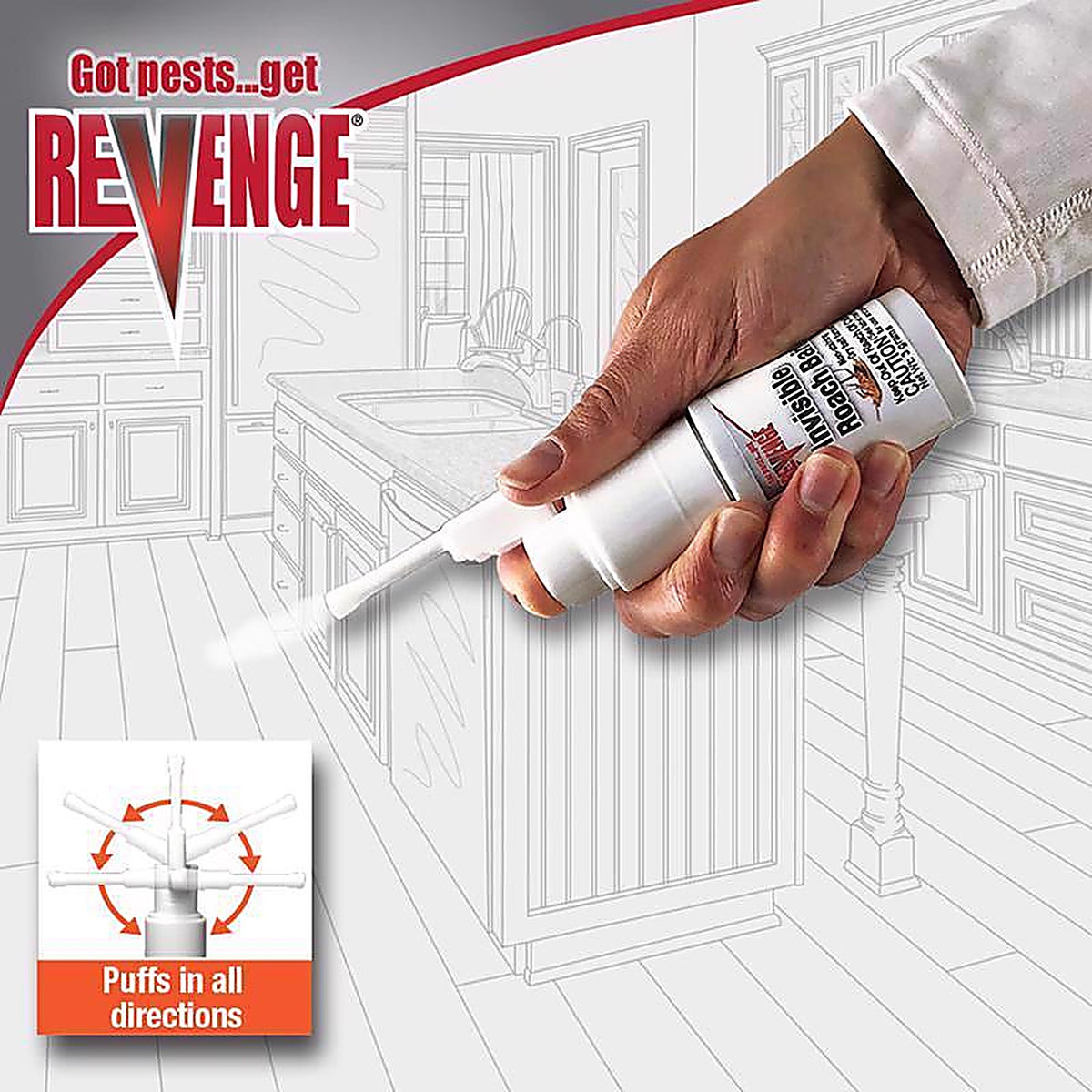 Revenge - 46406 - Invisible Roach Bait 3 GM
