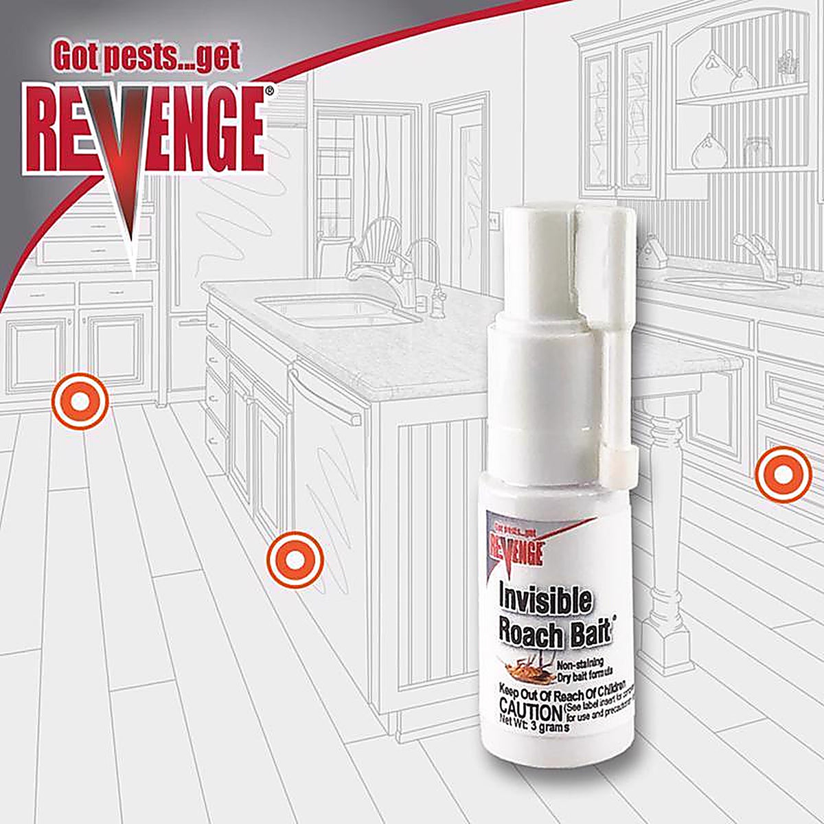 Revenge - 46406 - Invisible Roach Bait 3 GM