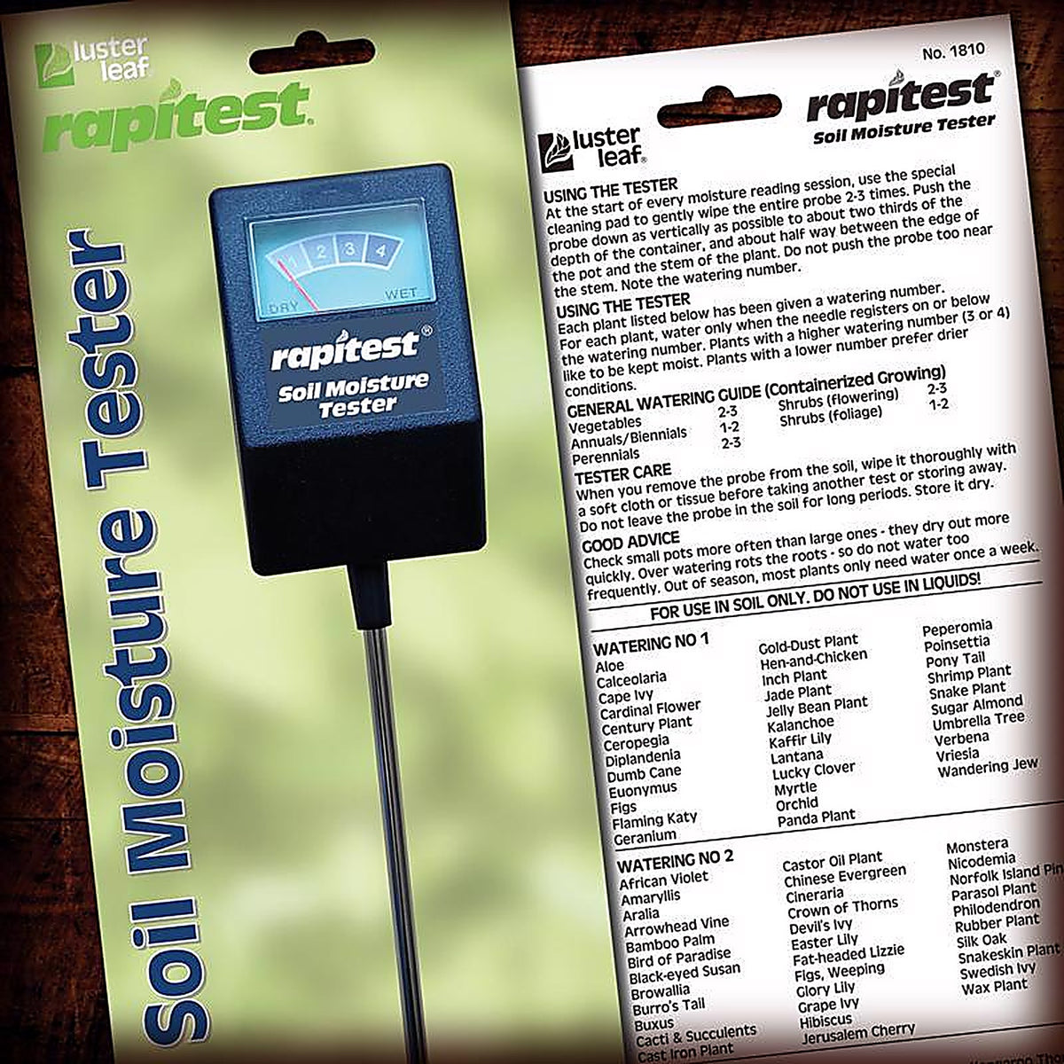 Luster Leaf 1810 Analog Soil Moisture Probe 1/Pack