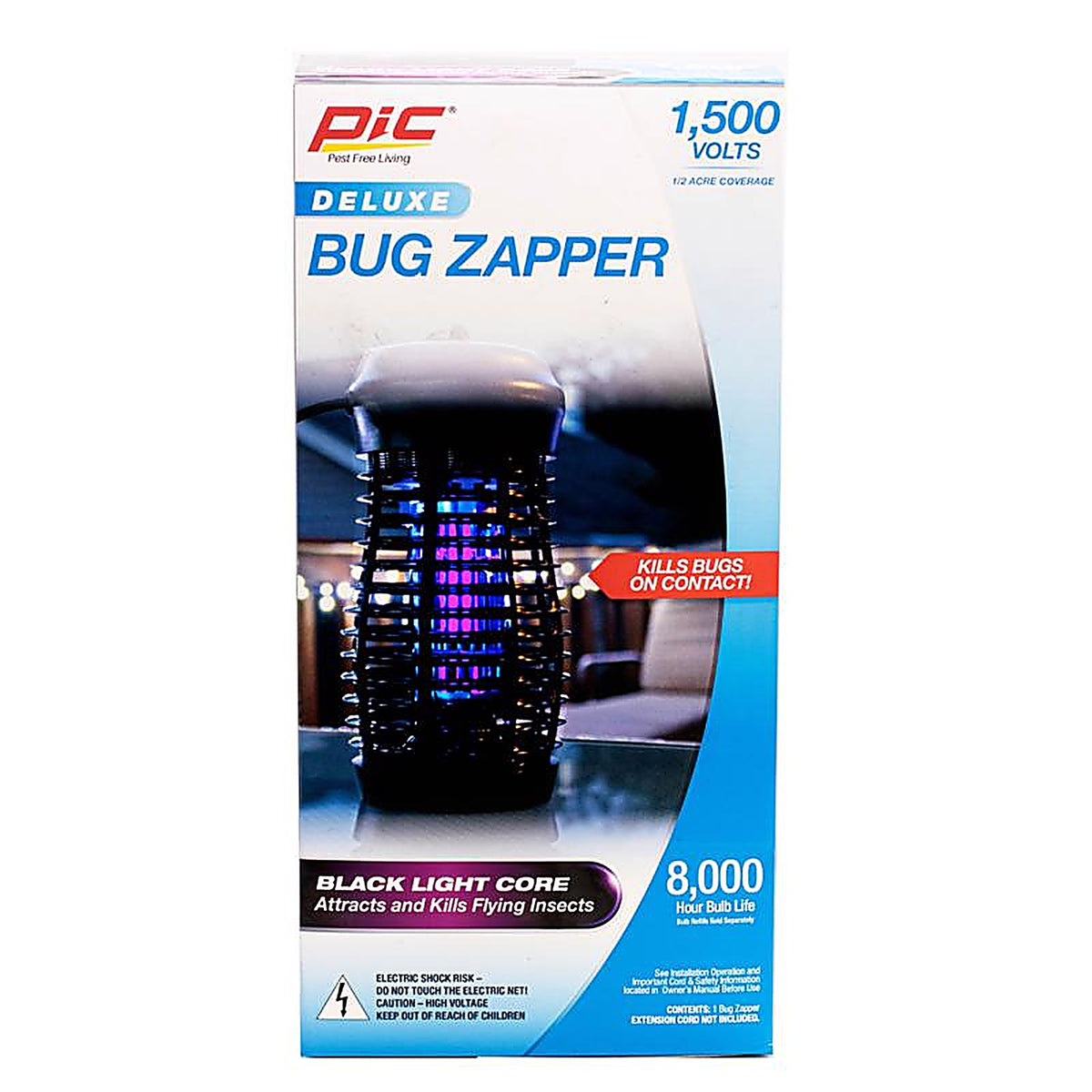 Pic - 15W-ZAPPER - Outdoor Insect Zapper 1/4 Acre 15 W