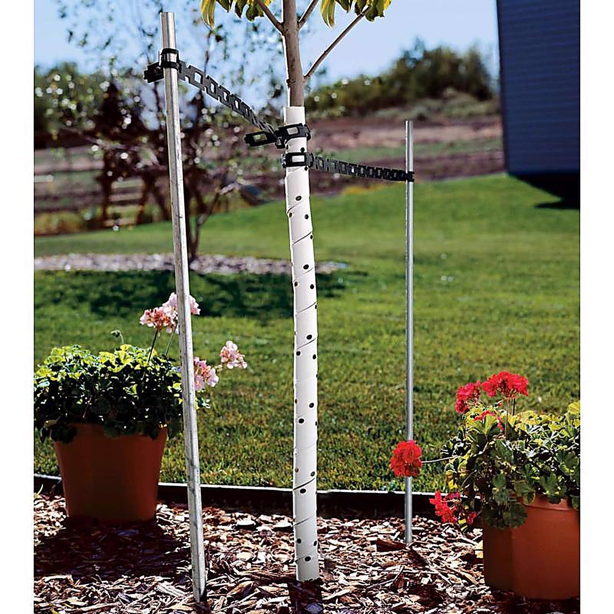Master Mark - 62524-2 - Treemaster 24 In. H White Plastic Spiral Tree Protector