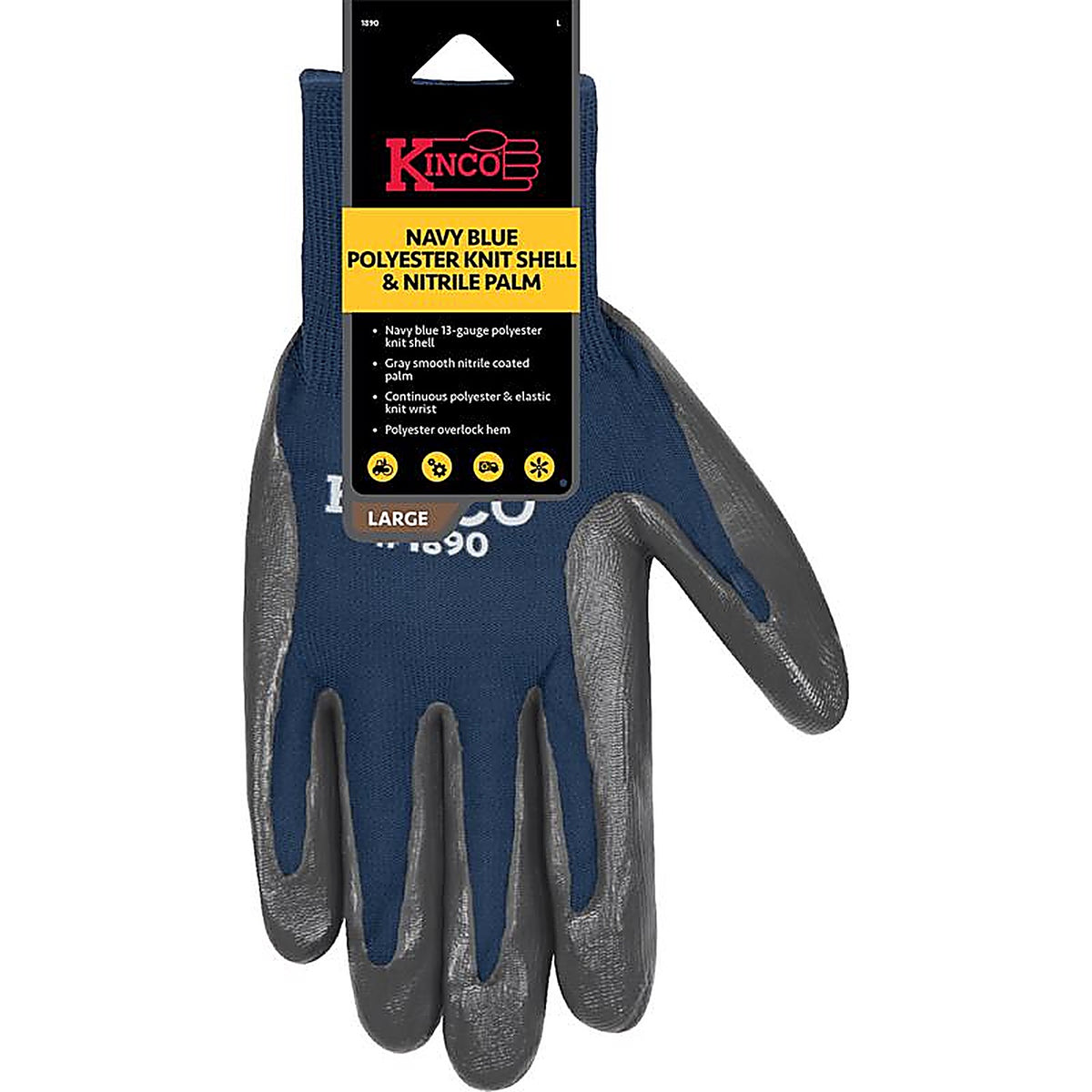 Kinco 1890-M Mens Gloves Navy Medium