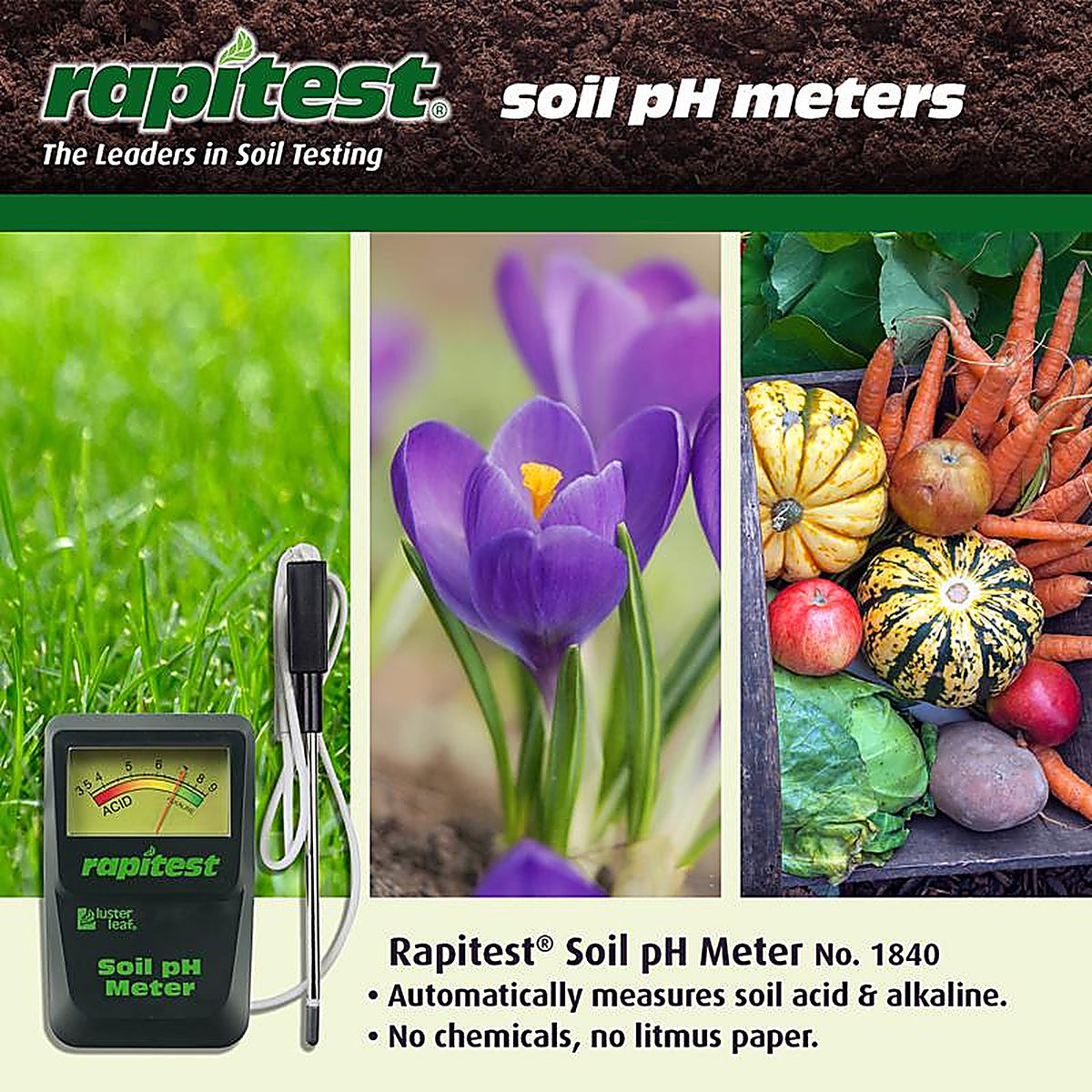 Luster Leaf - 1840 - Analog Ph Meter 1 Pack