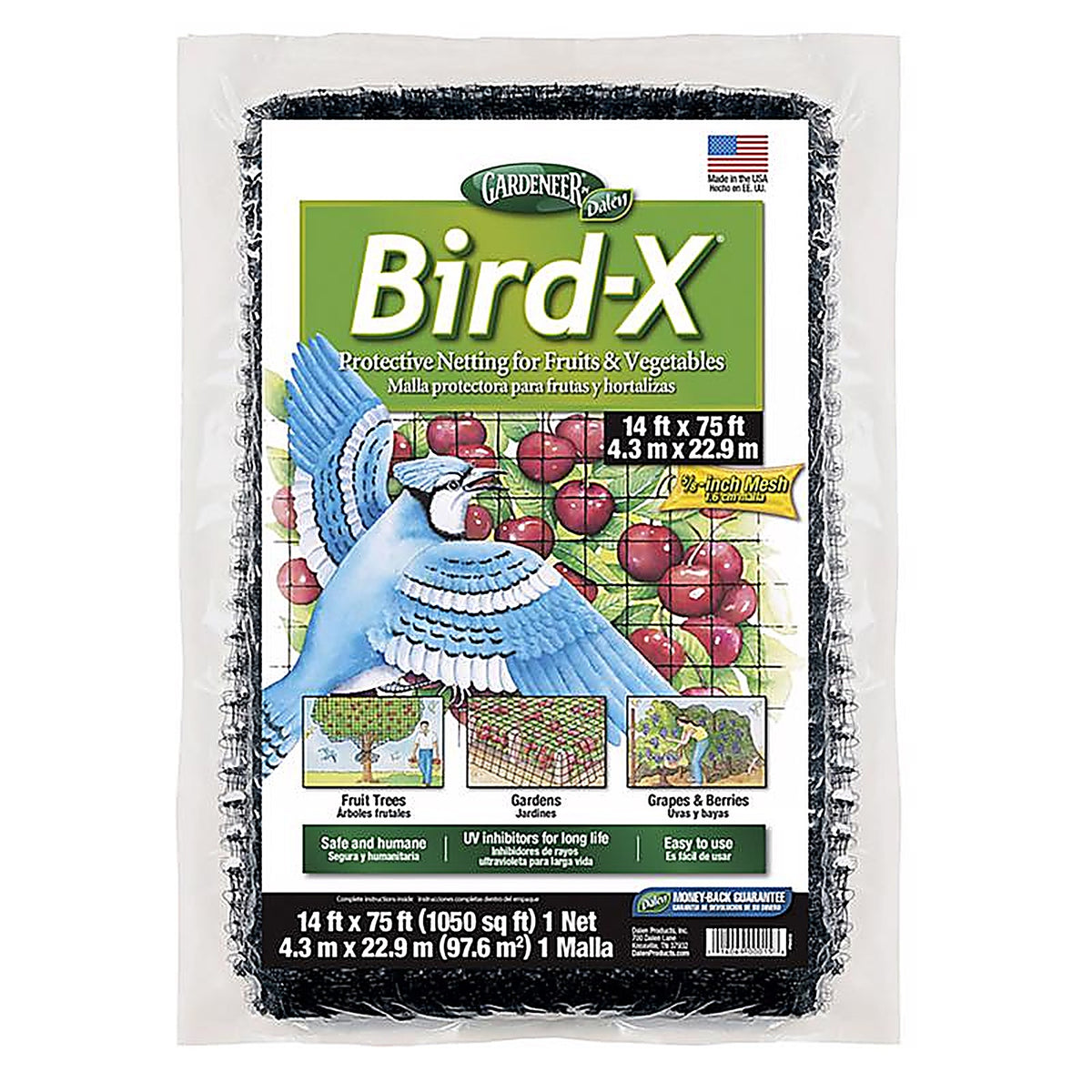 Gardeneer - BN-5 - Bird-X 75 Ft. L X 14 Ft. W Bird Netting