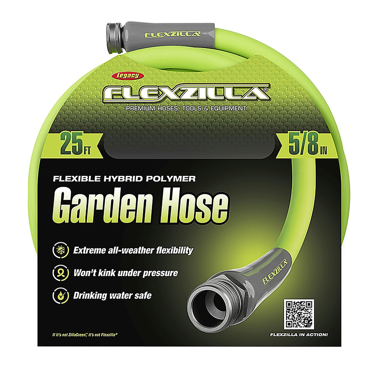 Legacy - HFZG525YW - Flexzilla 5/8 In. D X 25 Ft. L Heavy Duty Premium Grade Garden Hose