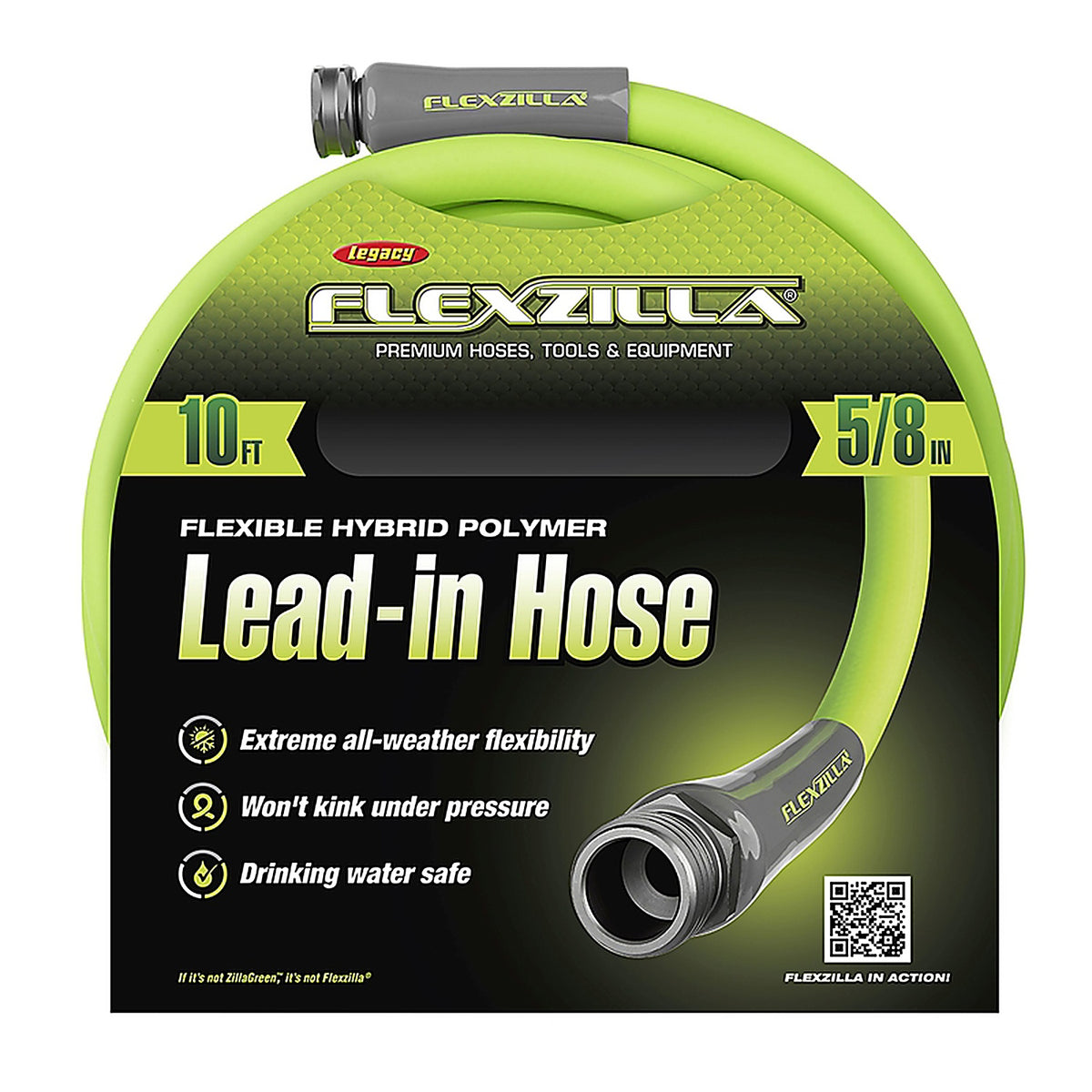 Legacy - HFZG510YW - Flexzilla 5/8 In. D X 10 Ft. L Heavy Duty Premium Grade Garden Hose